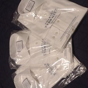3 White Charles Tyrwhitt long sleeve dress shirts